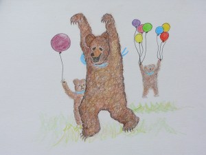 Turtles Birthday Surprise, Illustration for Children's Book, Copyright 2014 Nancy Jane Lang, All rights reserved.