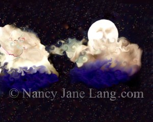 Night Breezes 1, illustration by Nancy Jane Lang, copyright 2016